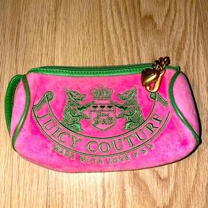 Juicy couture vintage makeup bag in Pink and Green